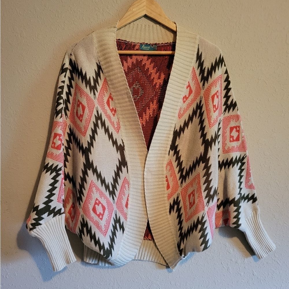 Vintage Flaunt Accessories Aztec Shrug Sweater